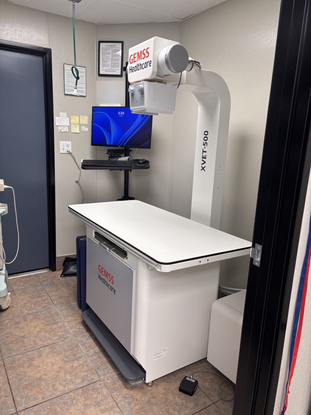 Velion LG DR System installed in a veterinary clinic