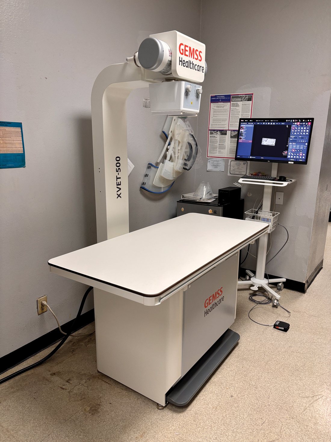 Velion LG DR System installed in a veterinary clinic